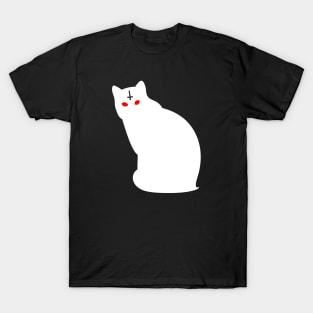 Devil Cat - White T-Shirt